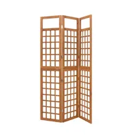 vidaXL 3-Panel Room Divider/Trellis Solid Fir Wood 47.6"x71.1"