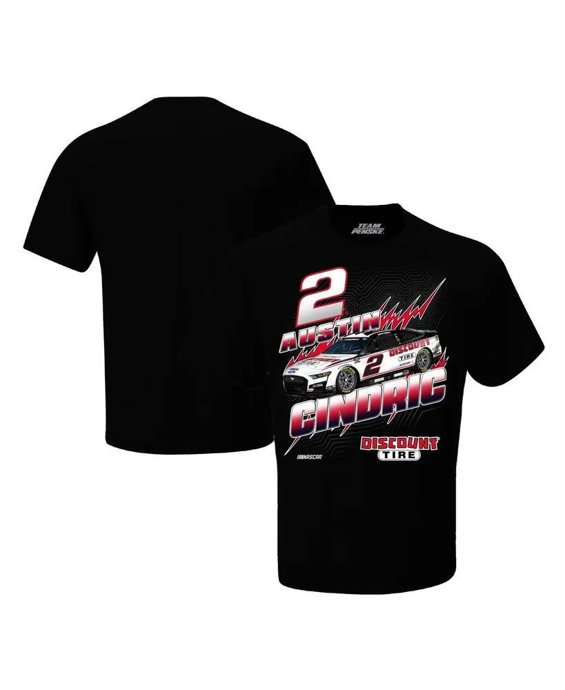 Men's Team Penske Black Austin Cindric Discount Tire Groove T-shirt