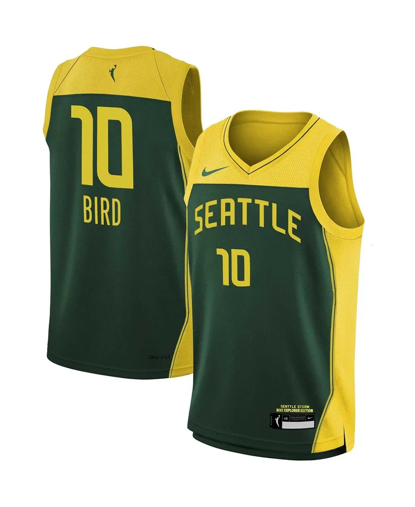 Big Boys and Girls Nike Sue Bird Green Seattle Storm 2022 Explorer Edition Victory Player Jersey
