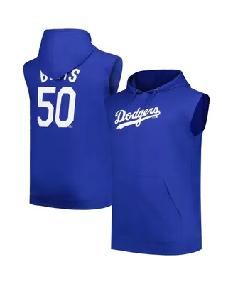 Men's Fanatics Mookie Betts Royal Los Angeles Dodgers Name and Number Muscle Tank Hoodie