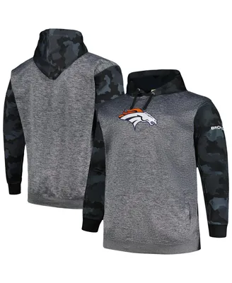 Men's Fanatics Heather Charcoal Denver Broncos Big and Tall Camo Pullover Hoodie