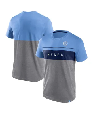 Men's Fanatics Sky Blue, Gray New York City Fc Striking Distance T-shirt