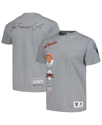Men's Mitchell & Ness Heather Gray San Francisco Giants Cooperstown Collection City T-shirt