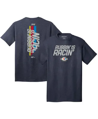 Men's Heather Navy Nascar 75th Anniversary Rubbin' Is Racin' Tri-Blend T-shirt