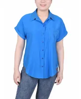 Ny Collection Women's Short Extended Sleeve Blouse