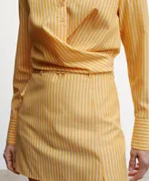 Mango Women's Striped Short Skirt