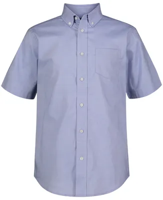 Nautica Little Boys Uniform Stretch Blue Oxford Shirt