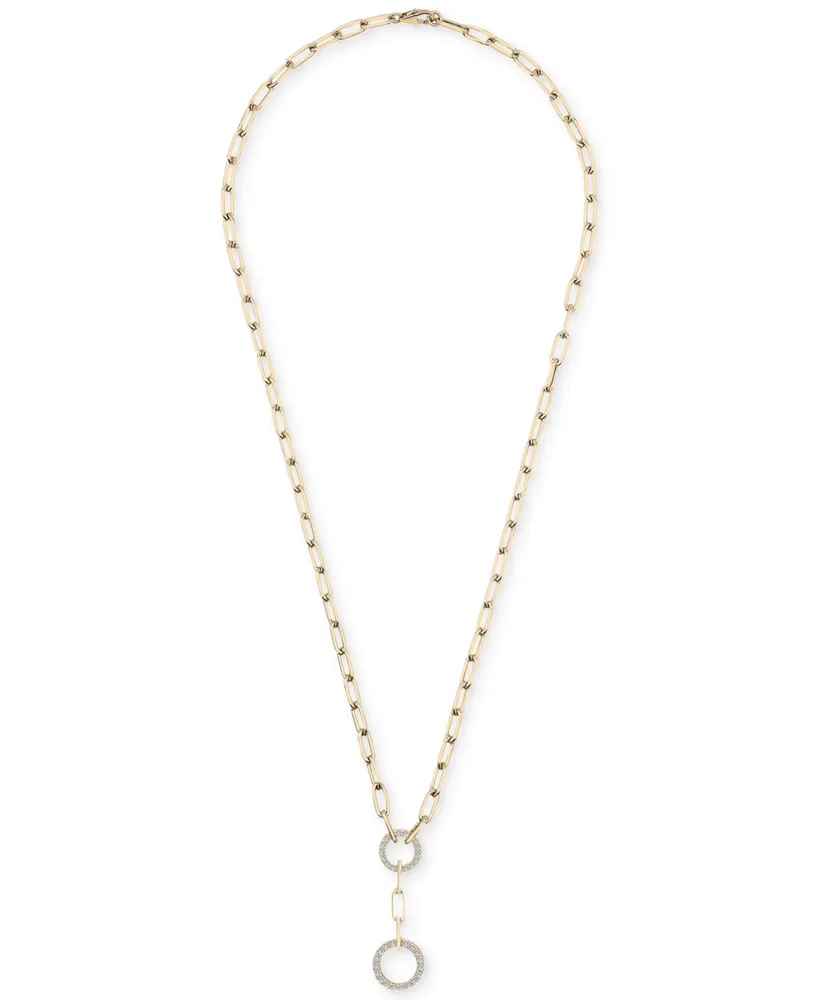 Wrapped in Love Diamond Circle 17" Lariat Necklace (1/2 ct. t.w.) in 14k Gold, Created for Macy's