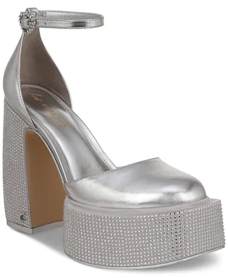 Circus Ny by Sam Edelman Women's Bailey Jewel Two-Piece Ankle-Strap Platform Pumps