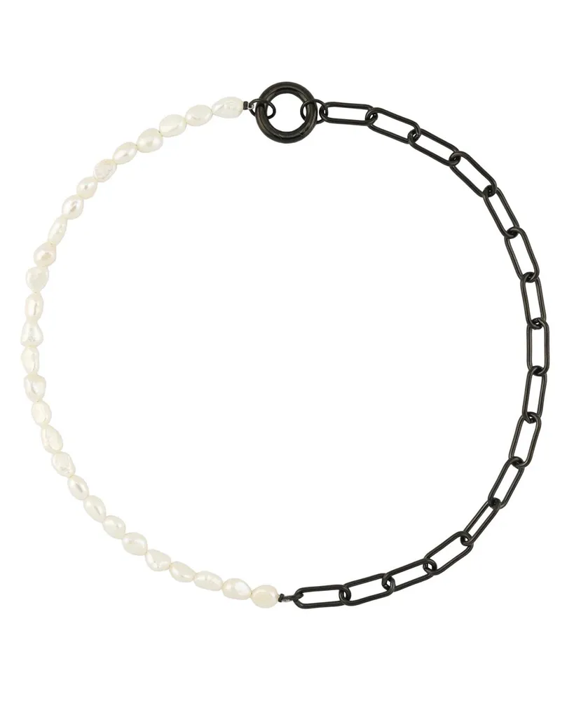 Ronnie Half Chain And Pearl Necklace