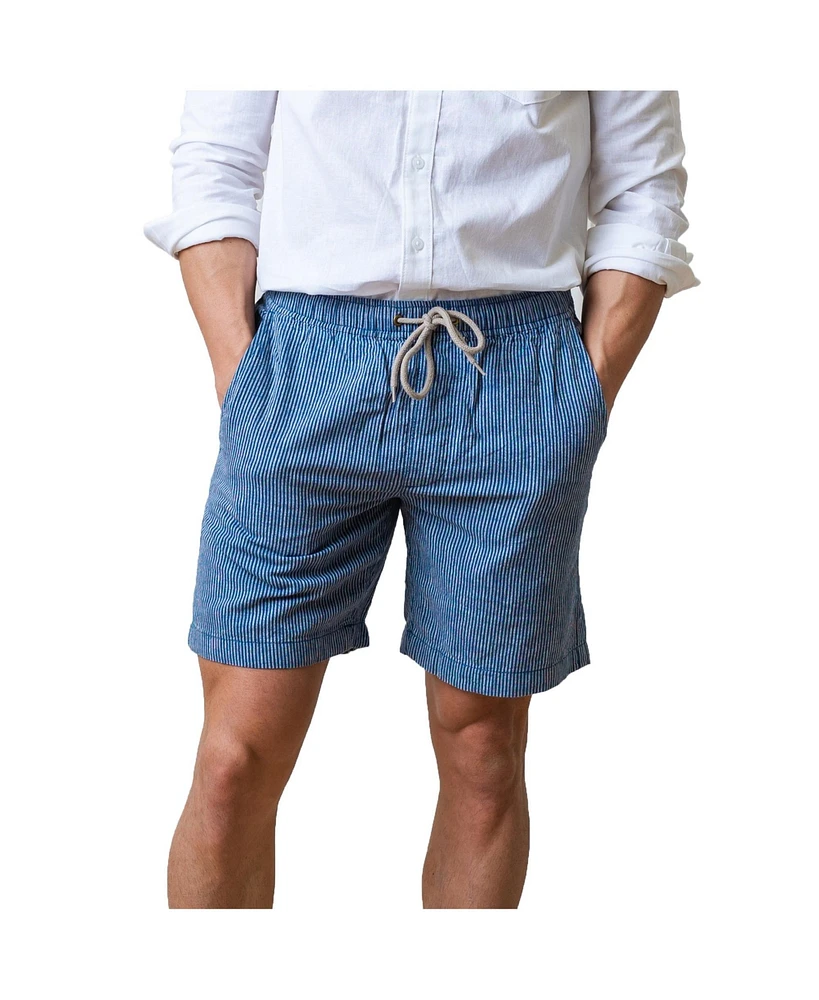 Hope & Henry Men's 8" Relaxed Linen Short