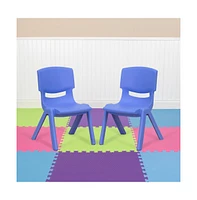 10 Pack Plastic Stackable School Chair With 10.5" Seat Height