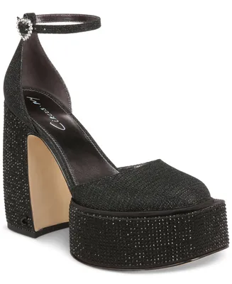 Circus Ny by Sam Edelman Women's Bailey Jewel Two-Piece Ankle-Strap Platform Pumps