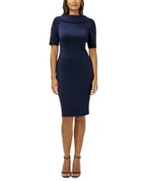 Adrianna Papell Women's Short-Sleeve Sheath Dress