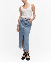 Mango Women's Denim Skirt