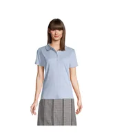 Lands' End Women's Short Sleeve Peter Pan Collar Polo Shirt