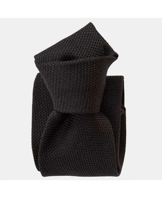 Elizabetta Men's Nero - Silk Grenadine Tie for Men