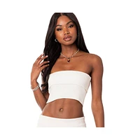 Women's Desiree Fold Over Knit Tube Top