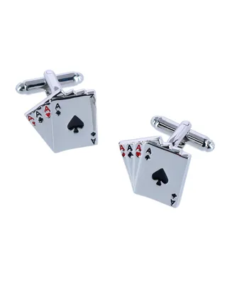 Trafalgar Four Of A Kind Novelty Card Game Cufflinks (1 Pair)