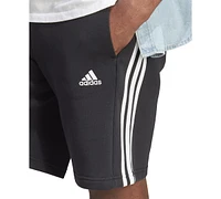 adidas Men's 3-Stripes 10" Fleece Shorts