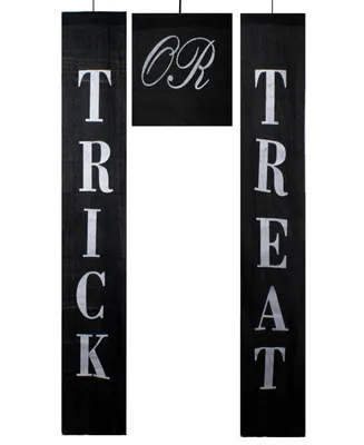 Set of 3 Trick or Treat Outdoor Halloween Banners, 19.25"