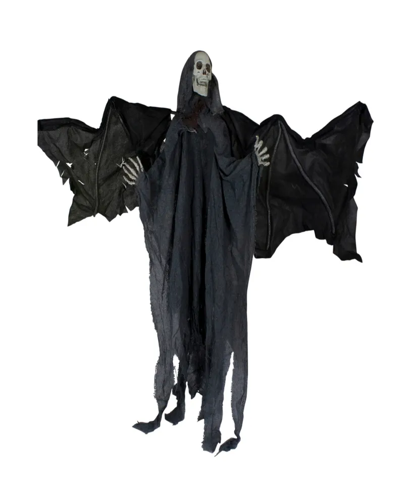 50" Led Lighted and Animated Winged Grim Reaper Halloween Decoration