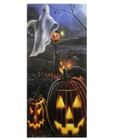 Pumpkins and Ghost Spooky Halloween Outdoor House Flag, 28" x 40"