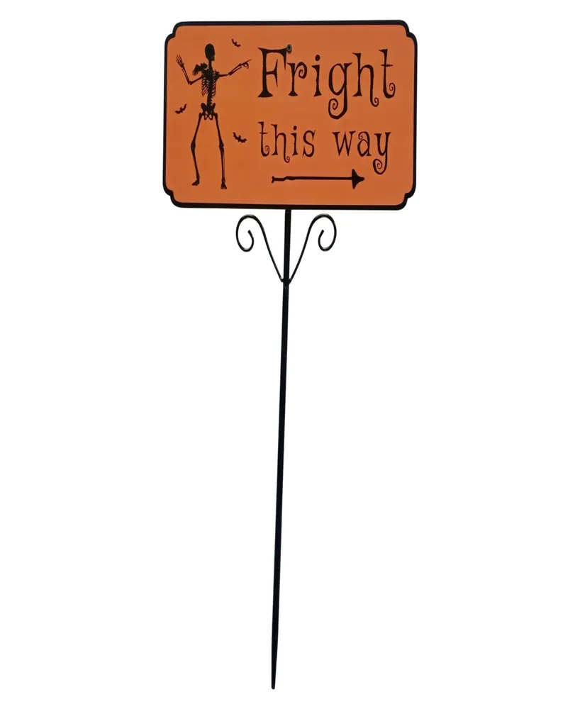 27.5" Fright This Way Outdoor Halloween Lawn Stake