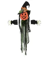 Creepy Jack-o'-Lantern 3-d Halloween Window Decoration Set, 3-Piece