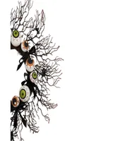 Eyeballs and Spiders Halloween Twig Wreath, 24" Unlit