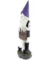 11.75" Gnome Skeleton "Keep Out" Halloween Decoration