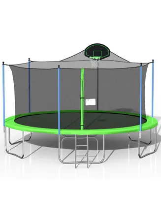 Simplie Fun 16FT Trampoline With Backboard