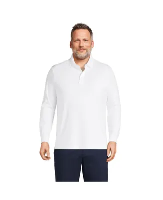 Lands' End Big & Tall Long Sleeve Supima Interlock Polo Shirt