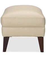 Collyn 31" Modern Leather Ottoman, Created for Macy's