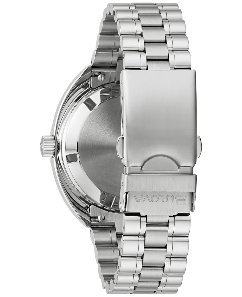 Bulova Men's Automatic Oceanographer Gmt Stainless Steel Bracelet Watch 41mm