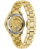 Bulova Women's Automatic Classic Sutton Gold-Tone Stainless Steel Bracelet Watch 35mm