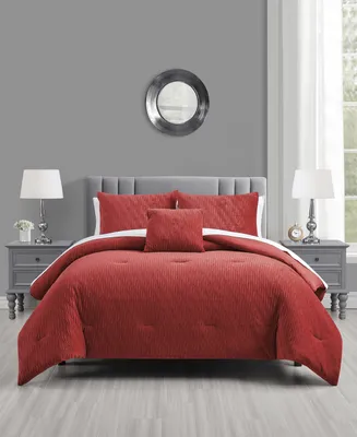 Sunham Textured Velvet 4-Pc. Comforter Set, Created for Macy's