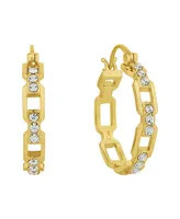 And Now This Clear Crystal Stone Hoop Earring