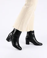 Journee Collection Women's Adria Round Toe Block Heel Booties