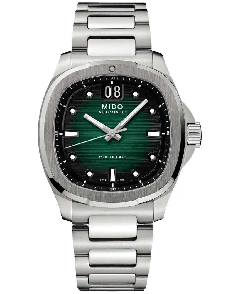 Mido Men's Swiss Automatic Multifort Stainless Steel Bracelet Watch 41mm