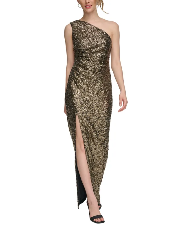 Calvin Klein Women's Strapless Front-Slit Evening Gown - Macy's