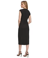 Calvin Klein Women's Lux Ponte Midi Dress