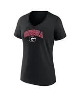 Women's Fanatics Georgia Bulldogs Evergreen Campus V-Neck T-shirt