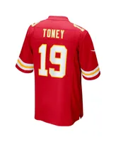 Men's Nike Kadarius Toney Red Kansas City Chiefs Super Bowl Lvii Patch Game Jersey