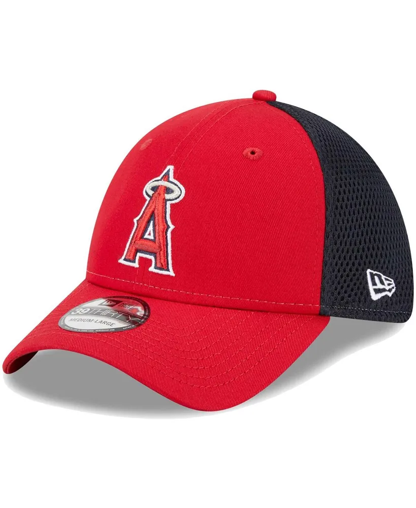 Men's New Era Red Los Angeles Angels Team Neo 39THIRTY Flex Hat