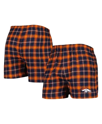 Men's Concepts Sport Navy, Orange Denver Broncos Ledger Flannel Boxers