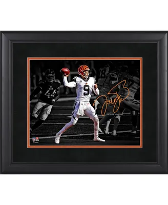 Joe Burrow Cincinnati Bengals Framed 11" x 14" Spotlight Photograph - Facsimile Signature