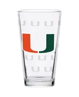 Miami Hurricanes 16 Oz Repeat Alumni Pint Glass