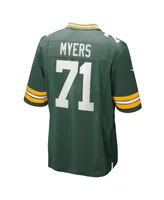 Men's Nike Josh Myers Green Green Bay Packers Game Jersey