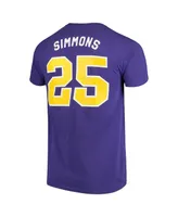 Men's Original Retro Brand Ben Simmons Purple Lsu Tigers Alumni Basketball Jersey T-shirt